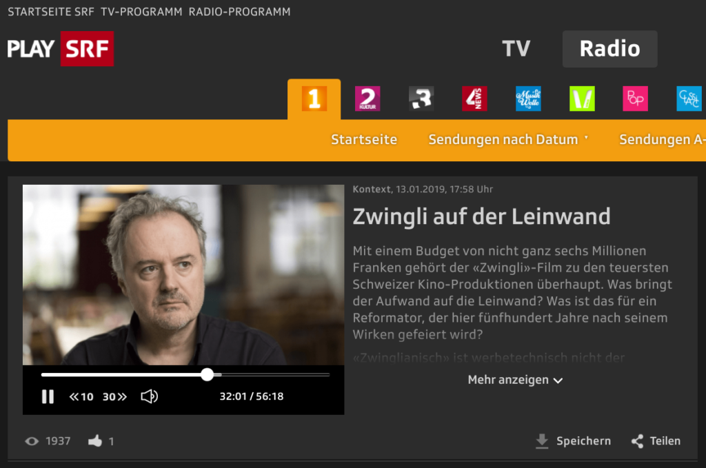 Könnte eine LandingPage werden rund um die Interpretation von #ZwingliFilm